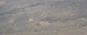 An aerial view of the Goodyear testing facility west of 
