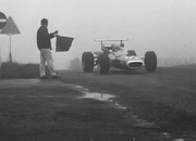 In a Matra car during practice for the German Grand Prix at Nürburgring in August 1968