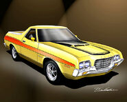 Yellow Ford Ranchero (ill.)