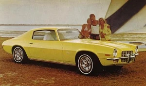 Chevy camaro yellow 1973