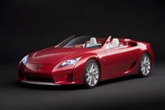 Angled profile view of the LF-A Roadster.