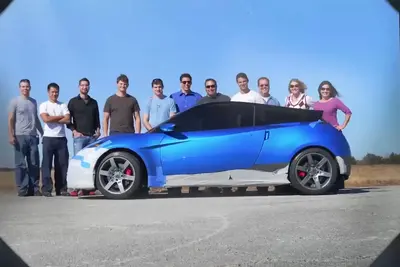 A 2009 photo of the staff involved in the making of the Rivian R1