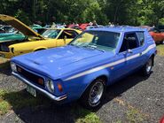 1973 AMC Gremlin X and Levi's package finished in Maxi Blue with white stripes at 2017 AMO meet 1of5