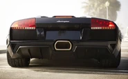 Rear end of the Gianni Versace Edition LP640 Roadster