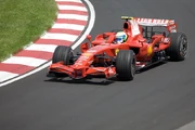 Massa driving for Ferrari at the 