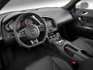 The interior of the Audi R8.