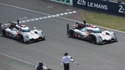 The No. 2 Audi leads the No