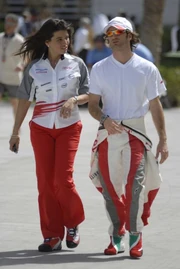  driver  before the start of the race.