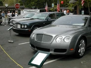 The car in the foreground is a Continental GT. The other two are an Arnages and a Rolls-Royce