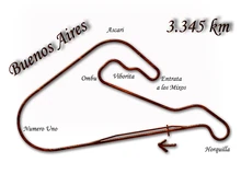 Layout of the Autódromo Oscar Alfredo Gálvez in 1972
