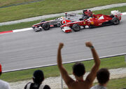 Lewis Hamilton and Fernando Alonso 2011 Malaysia 2