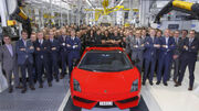 2 Last Gallardo and Assembly Line Lamborghini Team