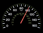 Speedometer in MPH.