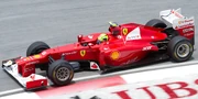 Massa driving for Ferrari at the .