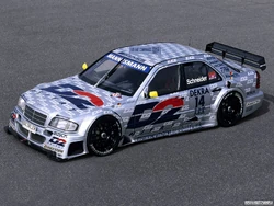Miniature UT Model's 1/18 - Mercedes C-Class DTM #6 Jaune - Thiim / Promarkt - 1995