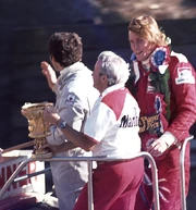  crossed the finish line in first position, but was disqualified after the race.