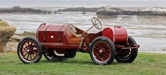 The Fiat S61 Corsa that grabbed second place in the 1912 Indy 500, driven by renowned American road racers Teddy Tetzlaff and Caleb Bragg.