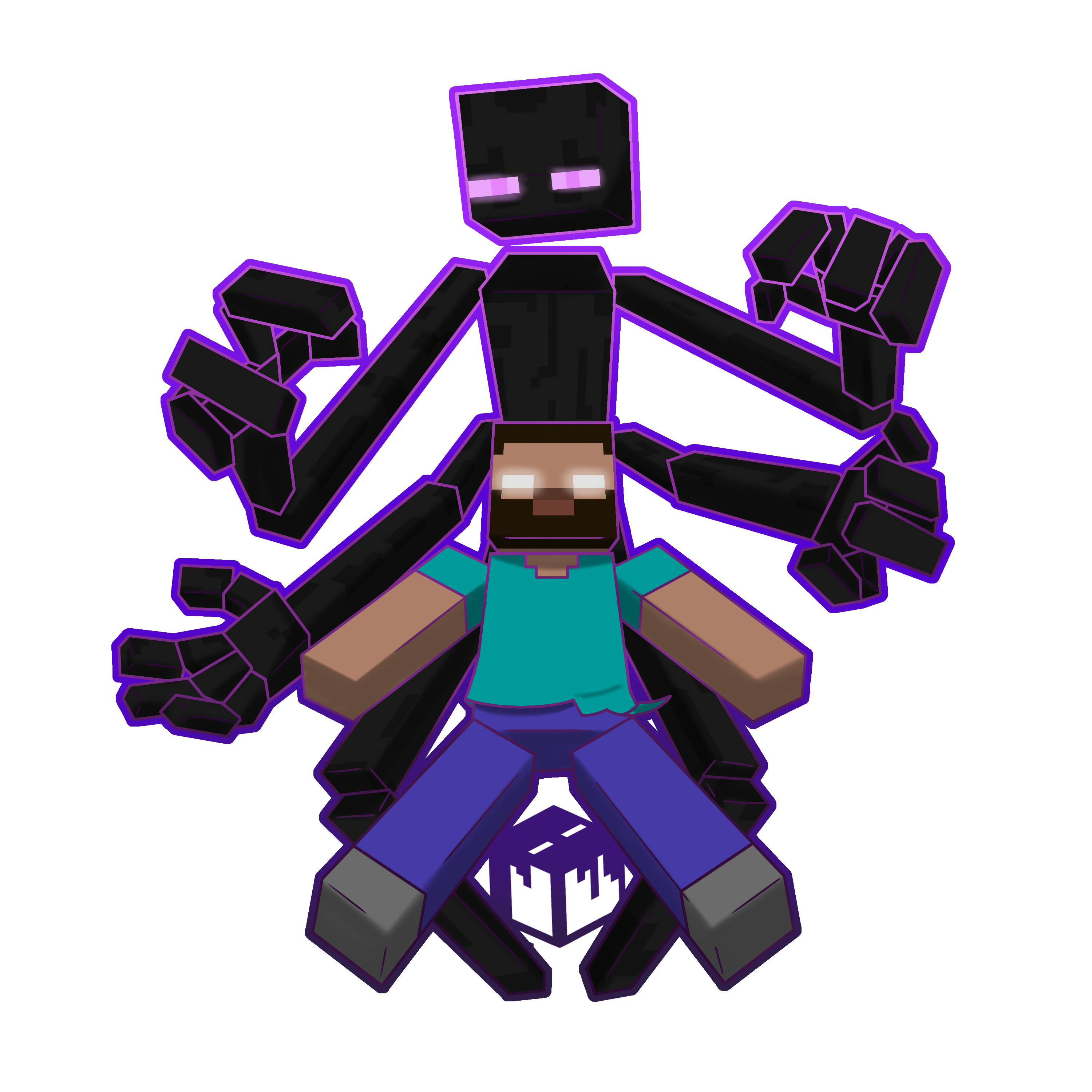 4 Years, herobrine, Minecraft, Gaming, Animation, Fan art, character,  joint, drawing, Cartoon | Anyrgb, image size:3000x3000