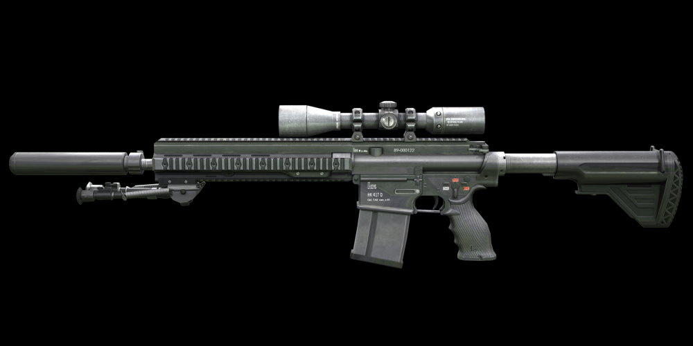 Airsoft Rifle HK 417D Sniper, Airsoft Rifle HK 417D Sniper, Rifles, Airsoft