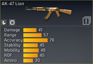 AK-47 Lion unmodified statistics