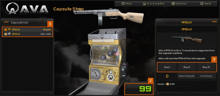 Capsule Shop Alliance Of Valiant Arms Wiki Fandom