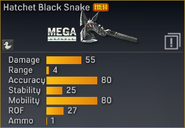 Hatchet Black Snake statistics