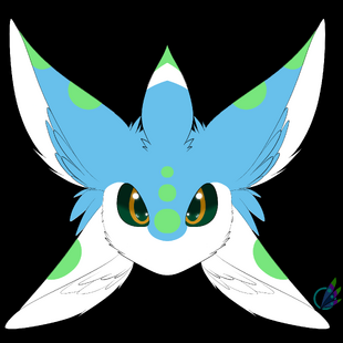 A simple stylized headshot of my Avali, Jade. (Yes, there are TWO Avali named Jade.)