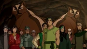 Tu a été déconcerté de voir le Prince  reprendre son chant et commencer à danser avec une vigueur renouvelée quand ils ont été menacés par trois mecha de l'Empire de la Terre.
