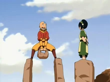 Toph enseigne à Aang