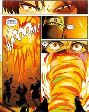 Zuko crée un vortex de feu multicolore