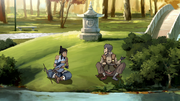 Gommu und Korra essen gemeinsam