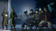 Team Avatar ambushes guards