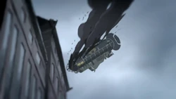 Police airship shot down