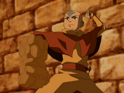 Aang's earth arm