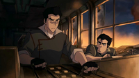 Bolin elevando el dirigible