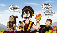 Team Avatar enjoys mangoes