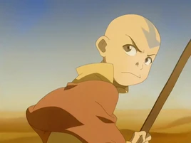 Angry Aang in desert