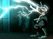 Zuko absorbing lightning