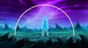 Korras Astralprojektion vor dem Baum der Zeit