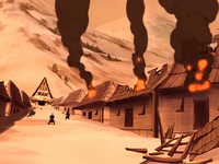 Damaged Kyoshi village