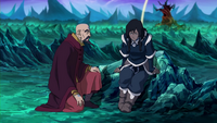 Tenzin consoling Korra