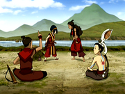 Toph y Katara discuten