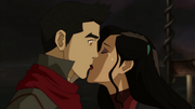 Asami kisses Mako