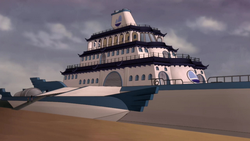 's yacht was docked at the  for a meeting.