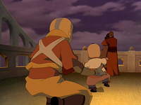 Aang returns Tom-Tom