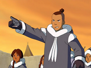 Sokka destierra a Aang