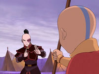 Zuko dueling Aang