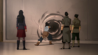 Korra usando Metal Control