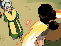 Toph tests Kuvira