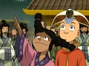 Meng zeigt Aang eine Wolke